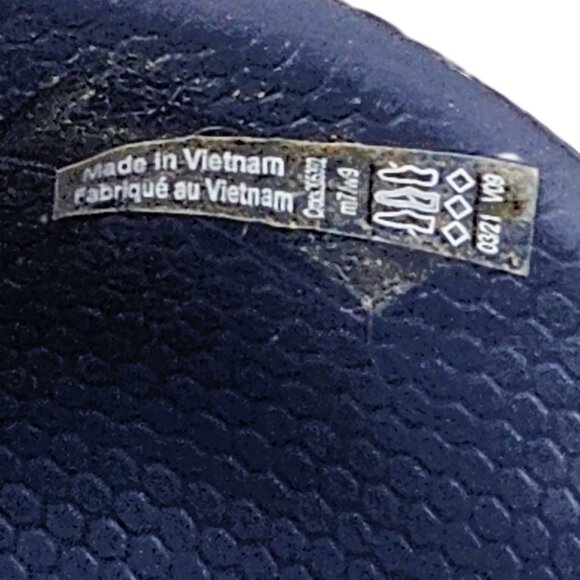 🔵 Crocs Navy Blue Slides – Iconic Comfort, Red Logo & Jibbitz-Ready Style W9/M7 - Picture 7 of 9